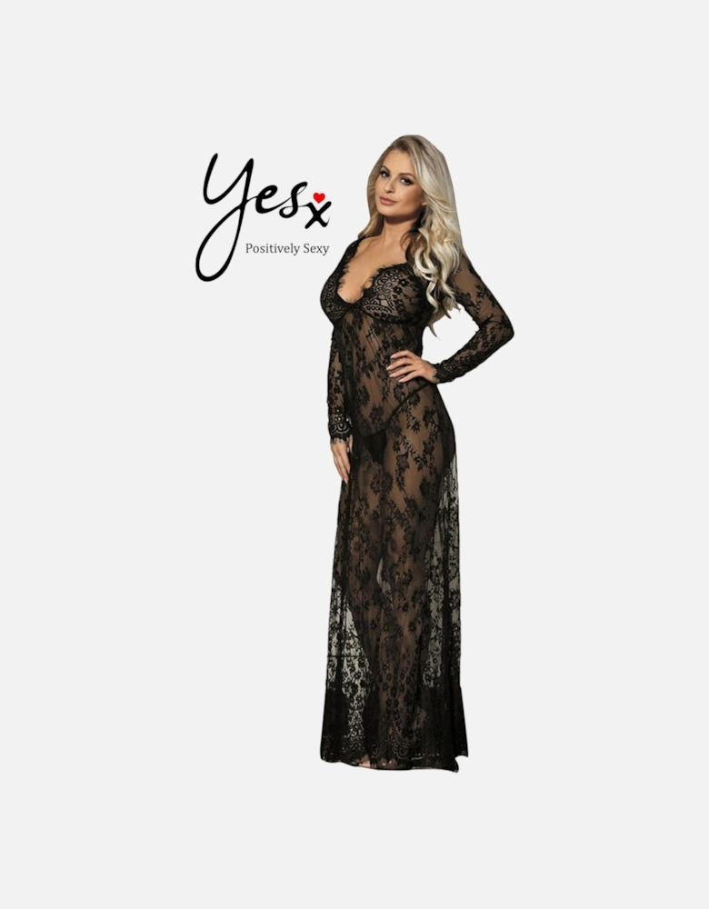 Satin nightwear Lace by Women - Black