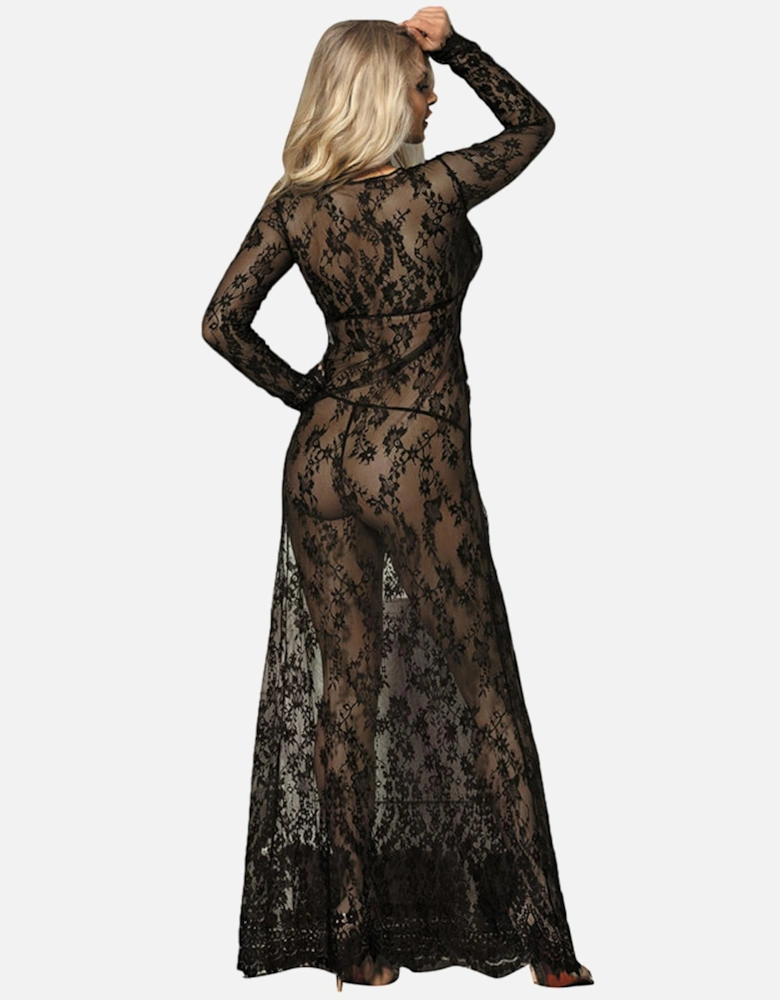 Satin nightwear Lace by Women - Black