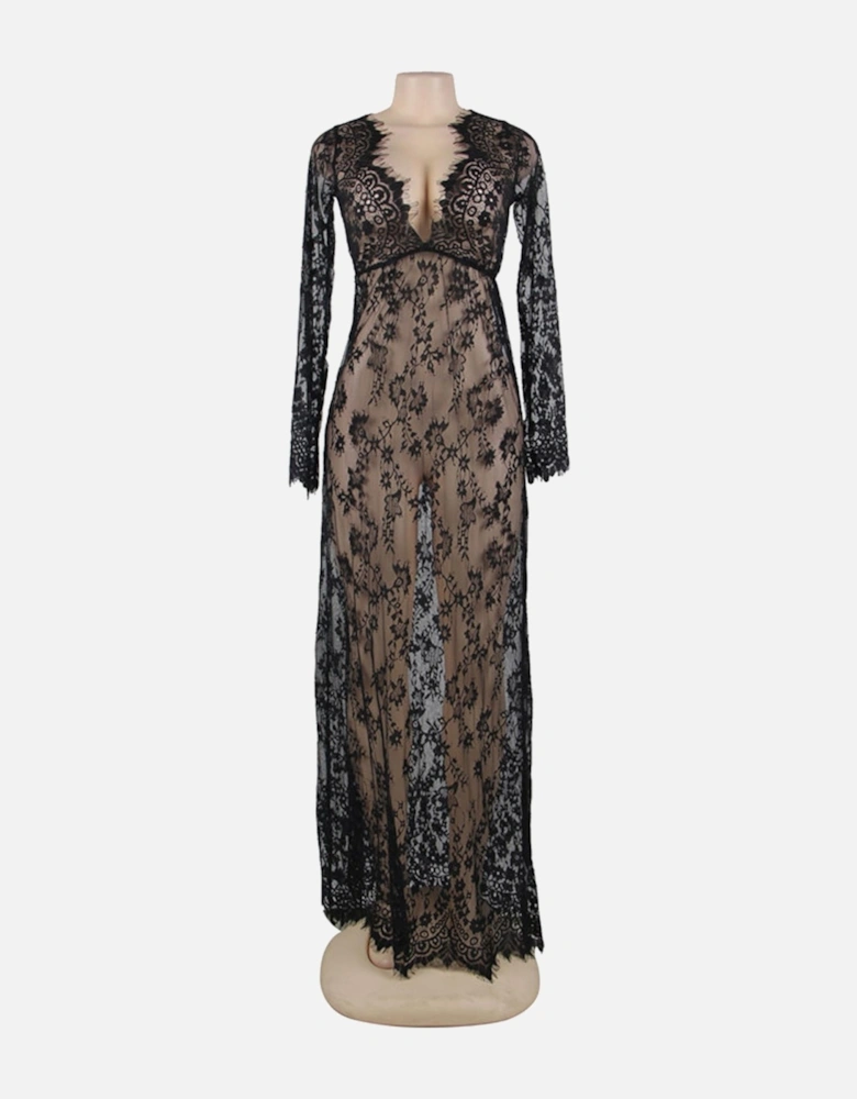 Satin nightwear Lace by Women - Black