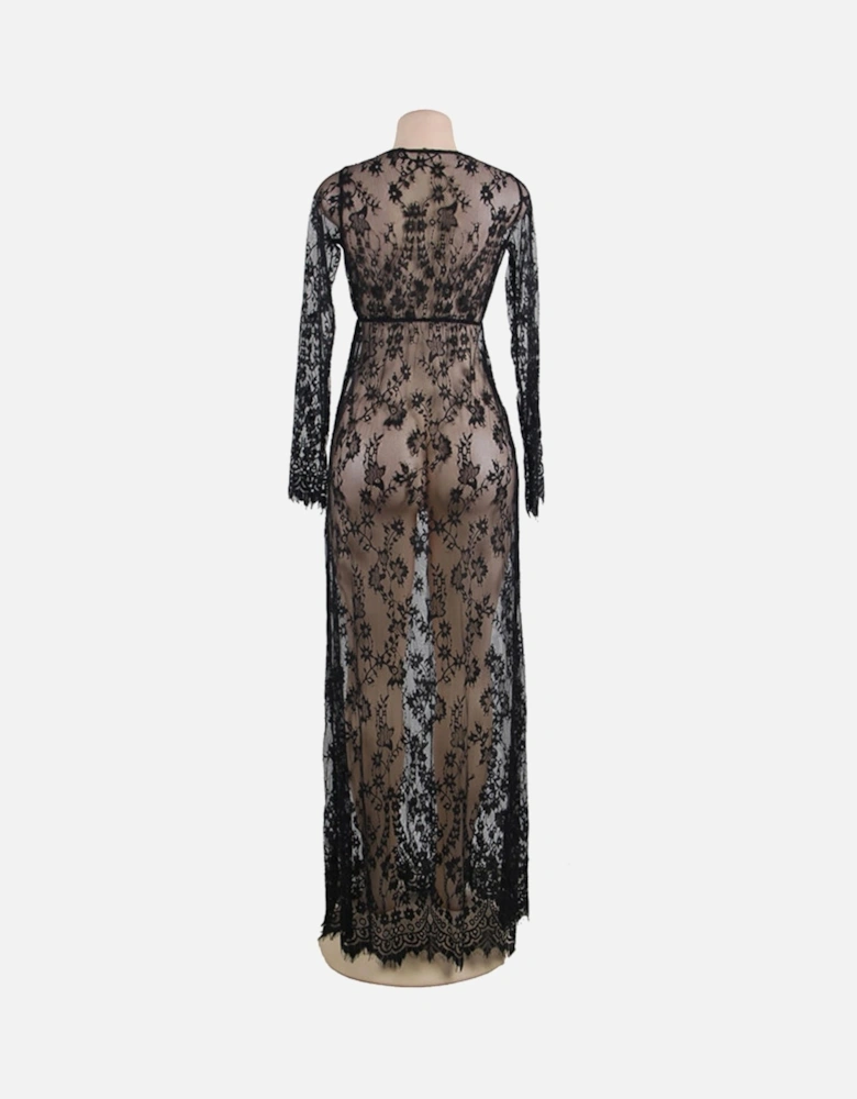 Satin nightwear Lace by Women - Black