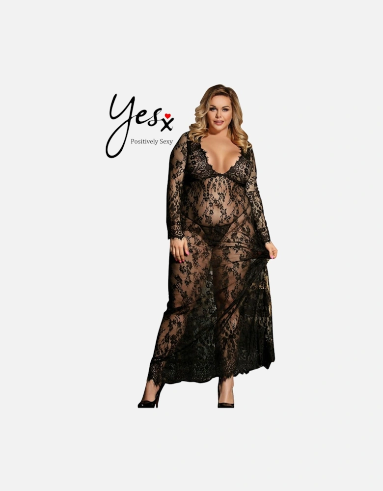 Satin nightwear Lace by Women - Black