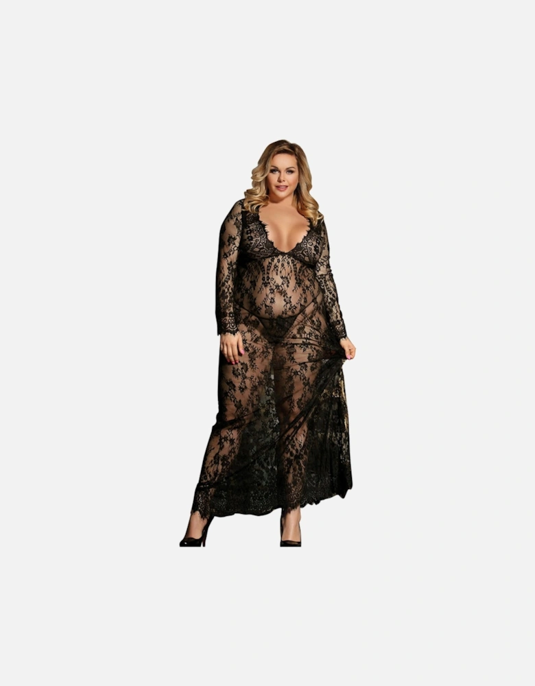 Satin nightwear Lace by Women - Black