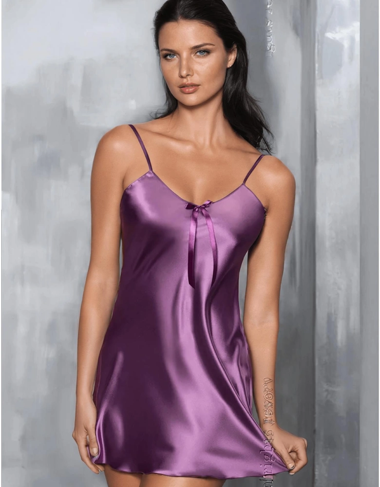 Satin nightwear by Women - Purple