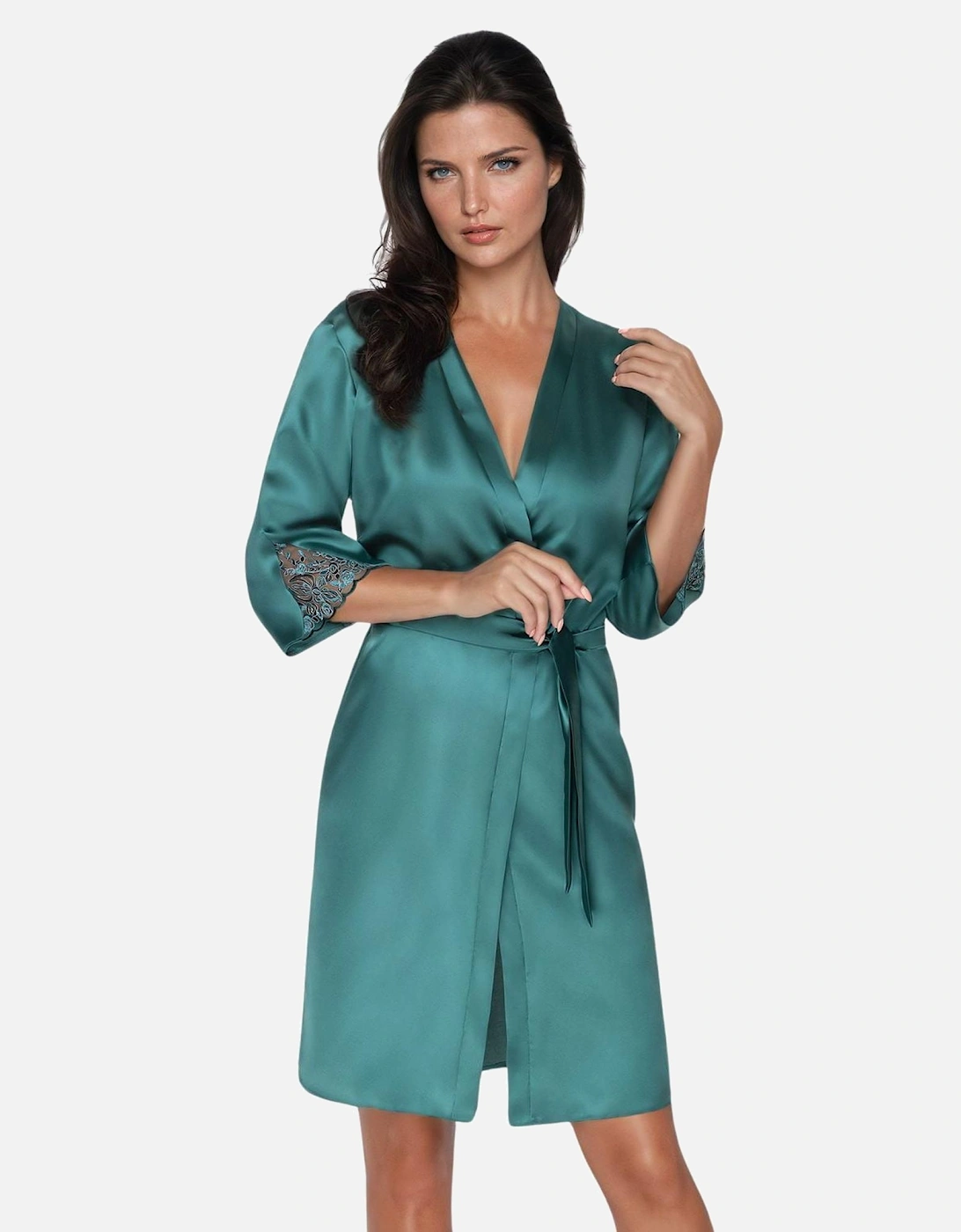 Satin nightwear by Women - Dark Green, 6 of 5