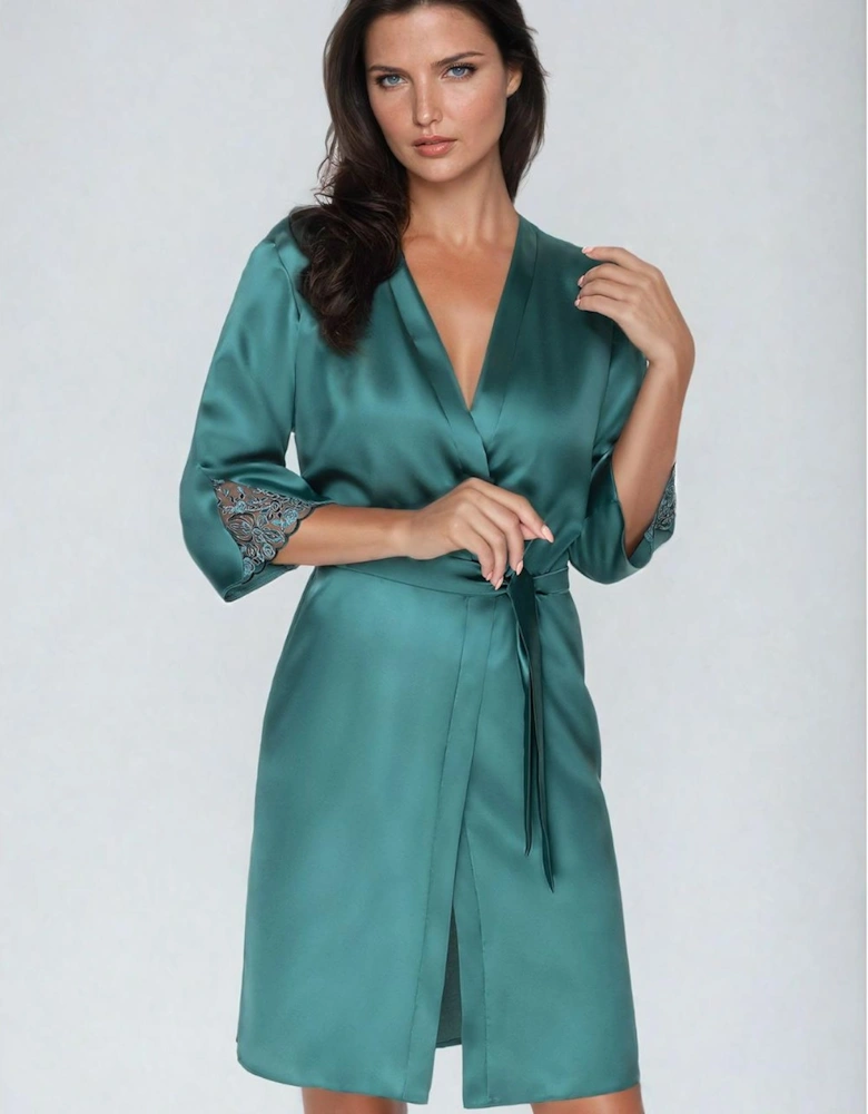 Satin nightwear by Women - Dark Green
