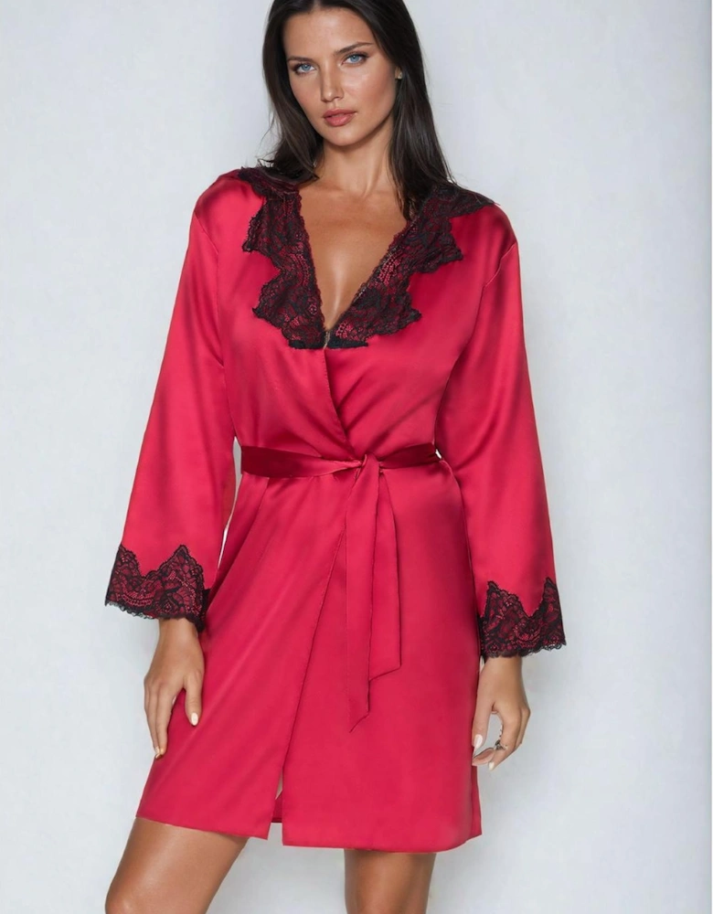 Satin nightwear Lace by Women - Red