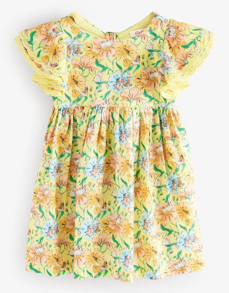 Yellow Bunny Print Dress