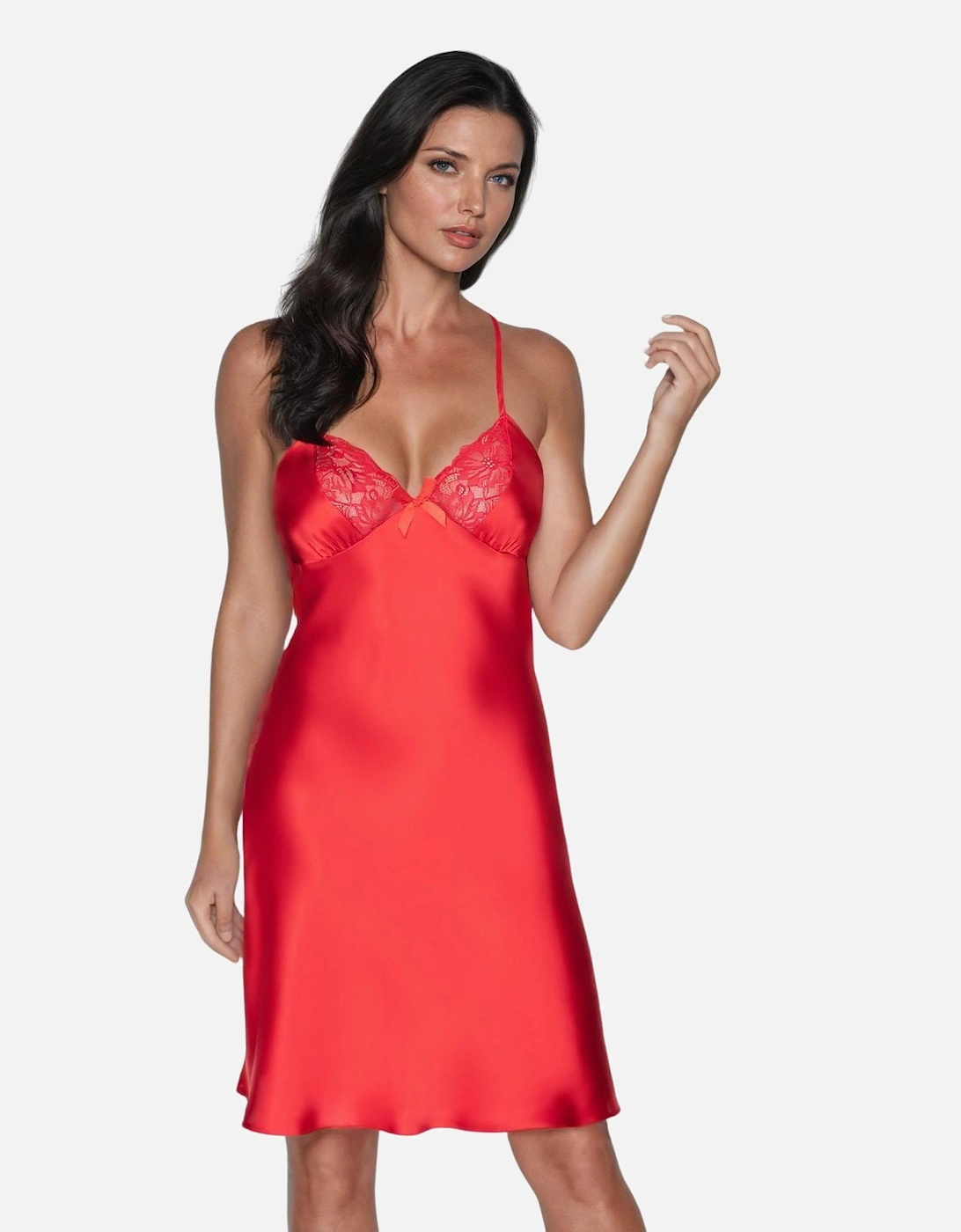 Satin nightwear Lace by Women - Hot Red, 6 of 5