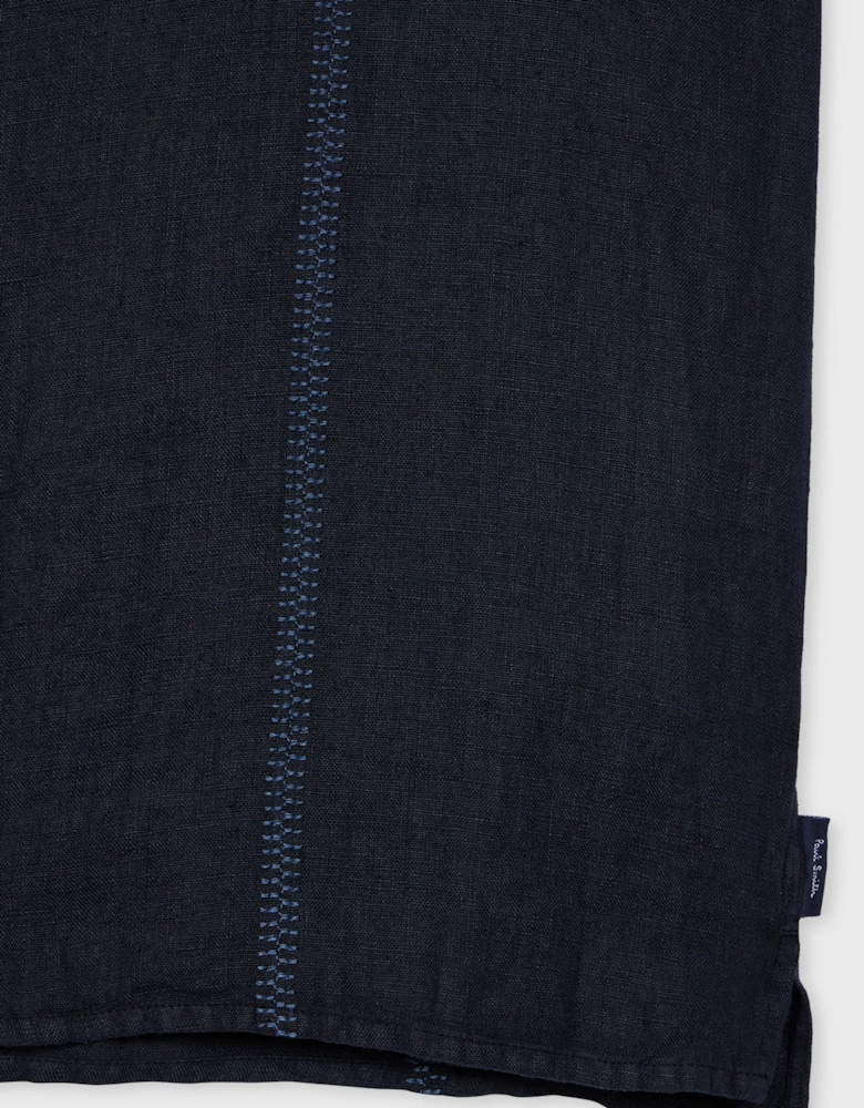 PS Stripe Detail SS Shirt Navy