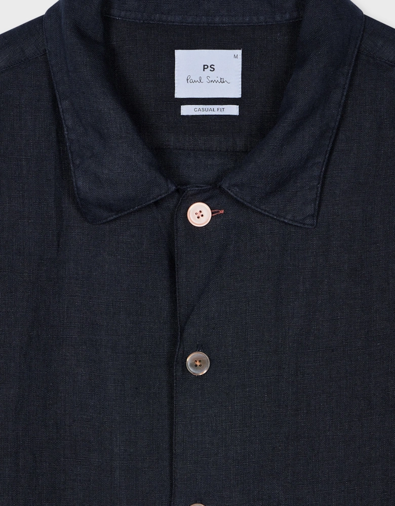 PS Stripe Detail SS Shirt Navy