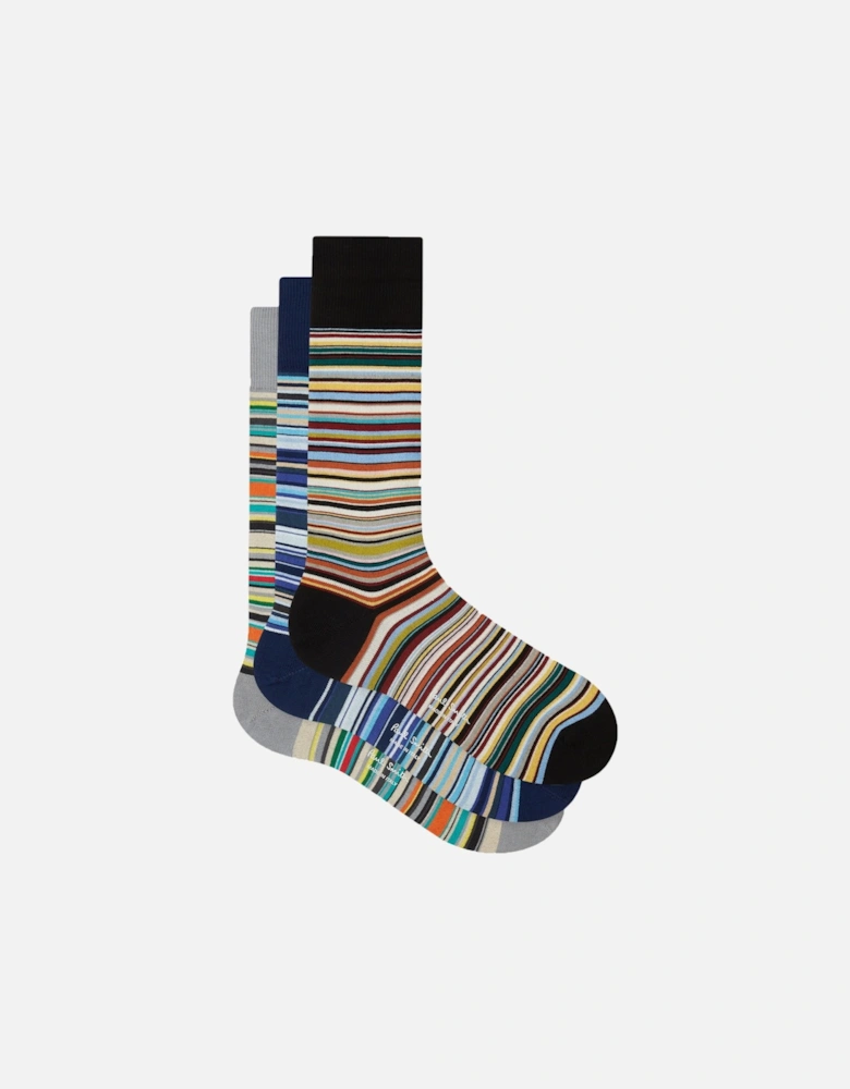 Signature Stripe Socks 3 Pack Multi Stripe