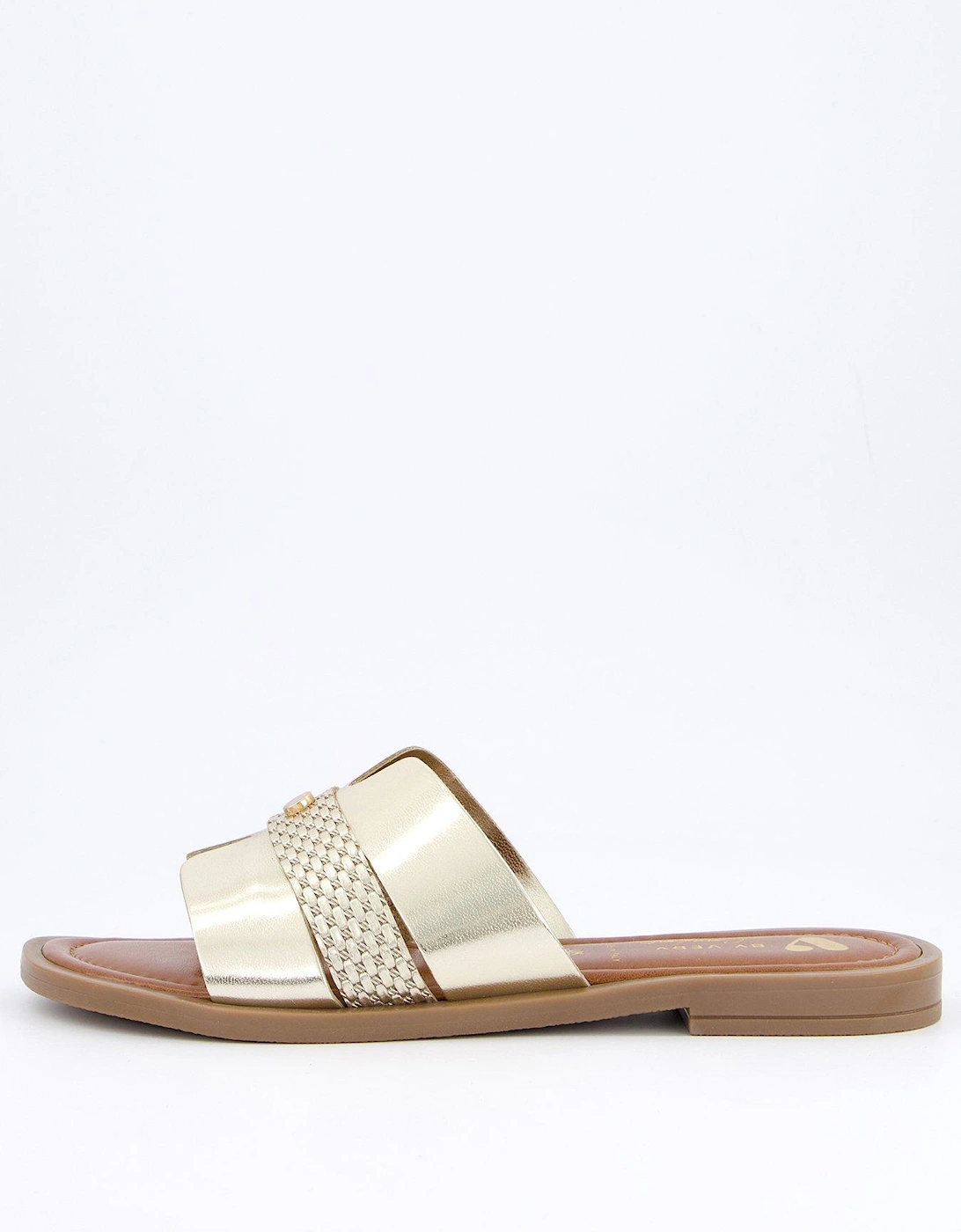 Wide Fit Comfort Sliders - Gold, 2 of 1