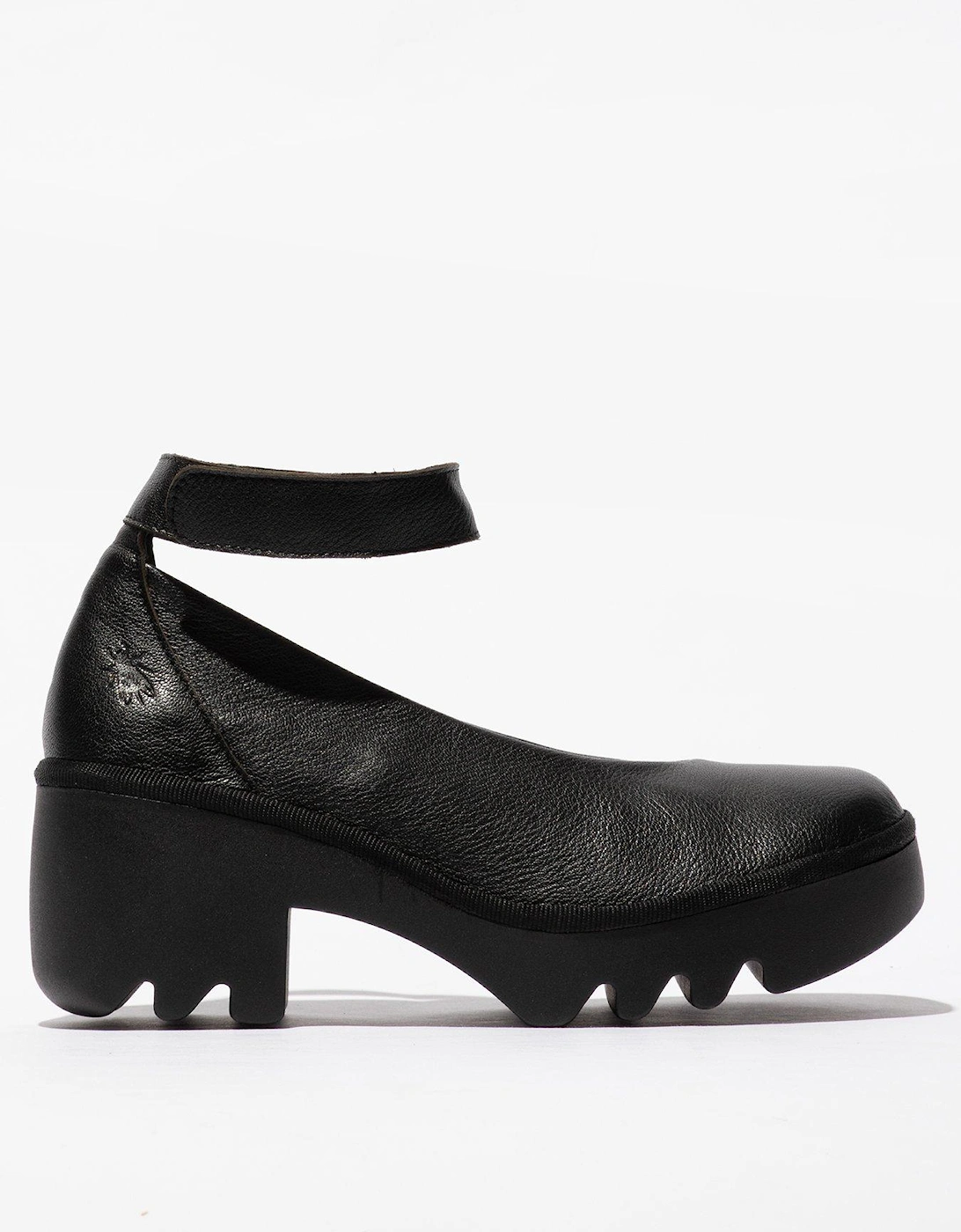 Tiry Leather Heeled Shoe - Black, 2 of 1