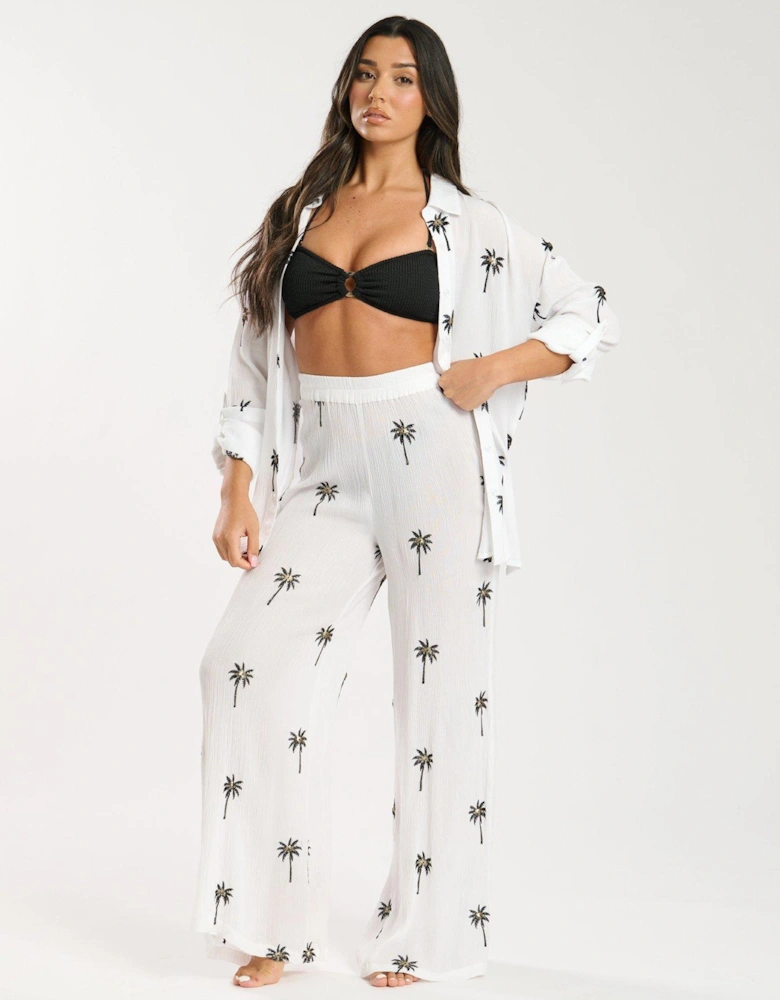 Embroidered Beach Pant