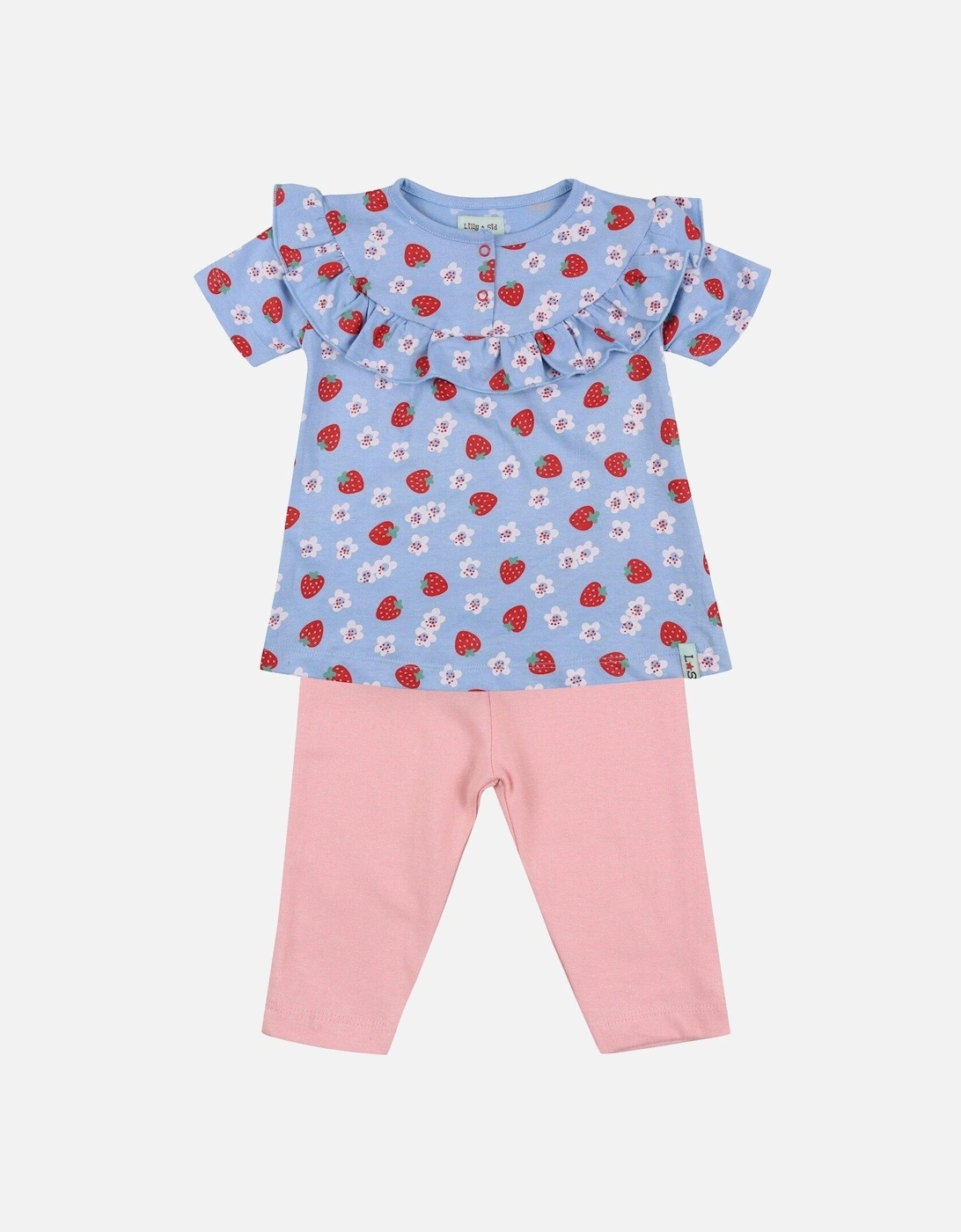 Baby Girls Strawberry Frill Tunic & Legging Set - Multi, 2 of 1