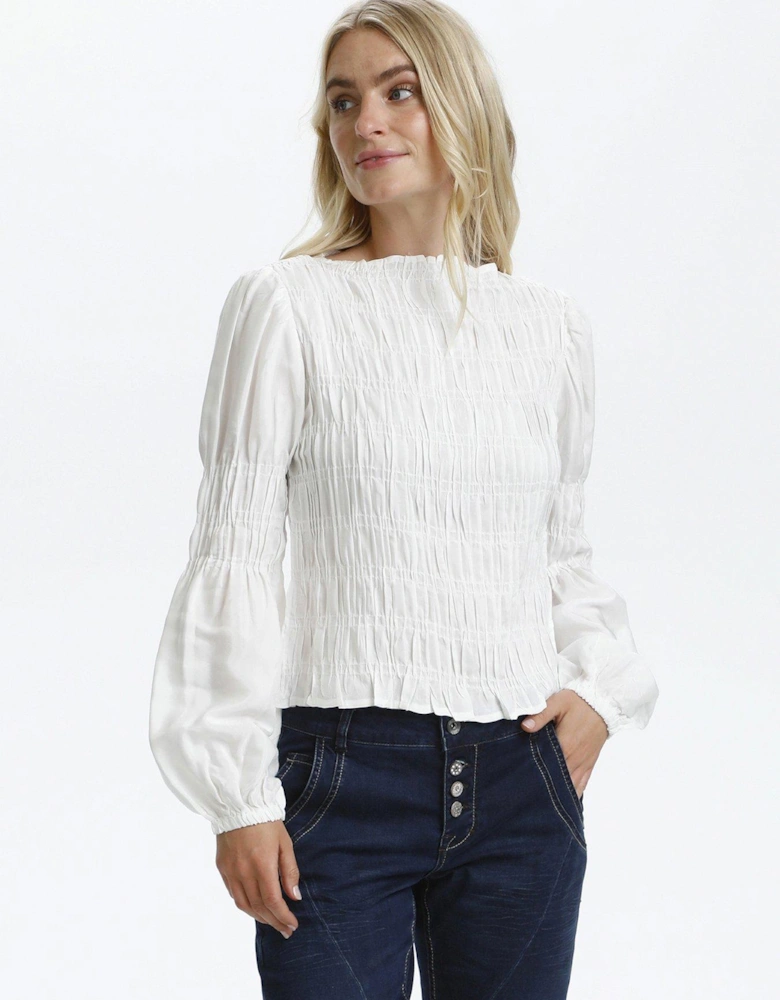 Henva Smock Blouse - White