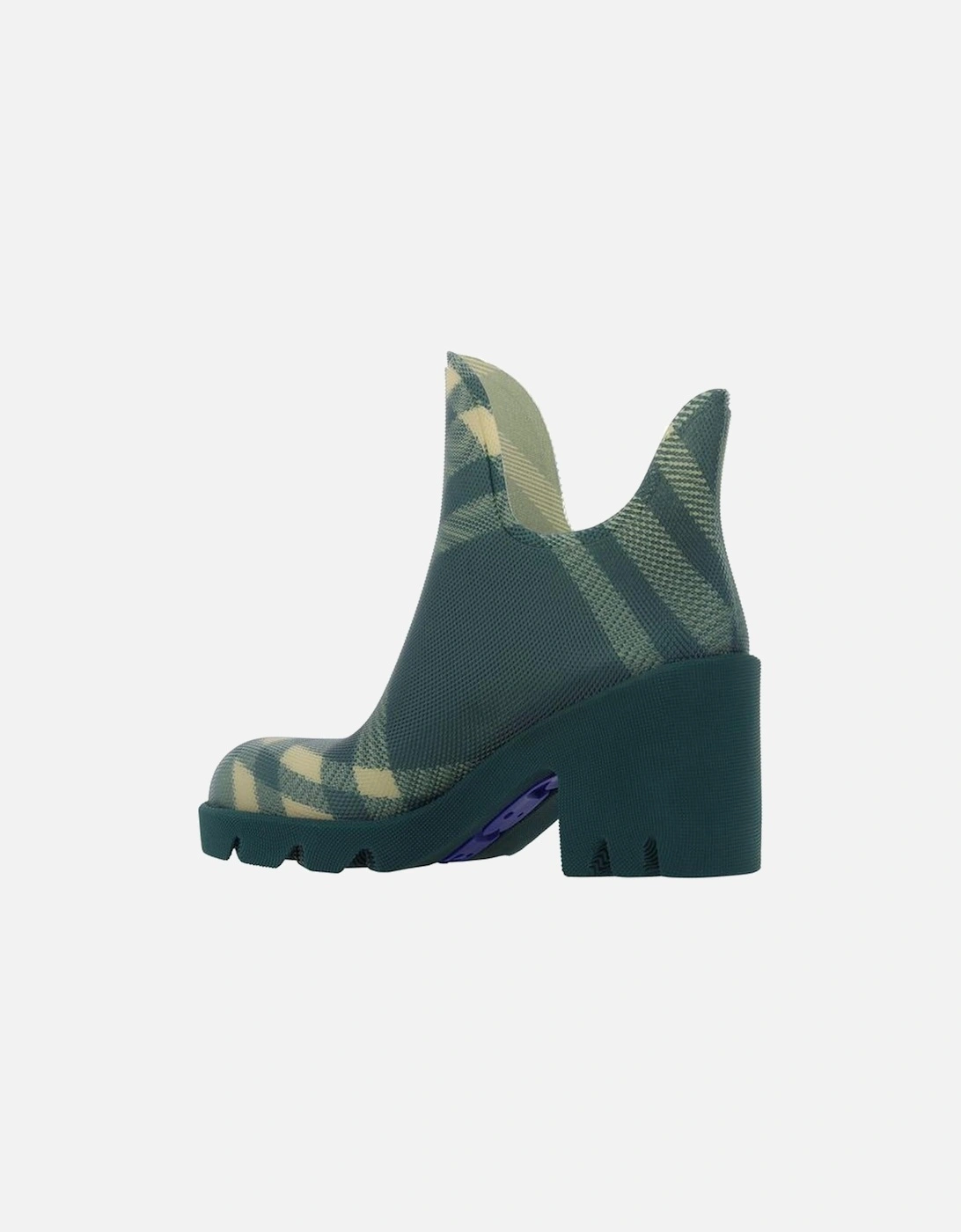 Marsh Heeled Ankle Boots with Check Pattern Women - Green