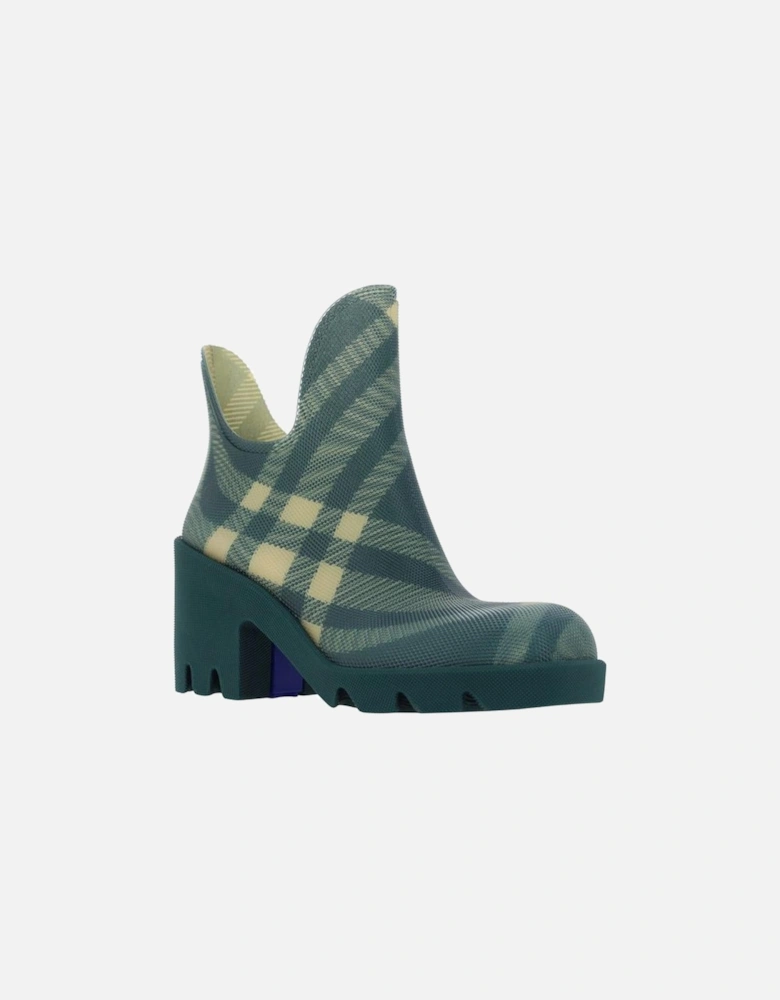 Marsh Heeled Ankle Boots with Check Pattern Women - Green