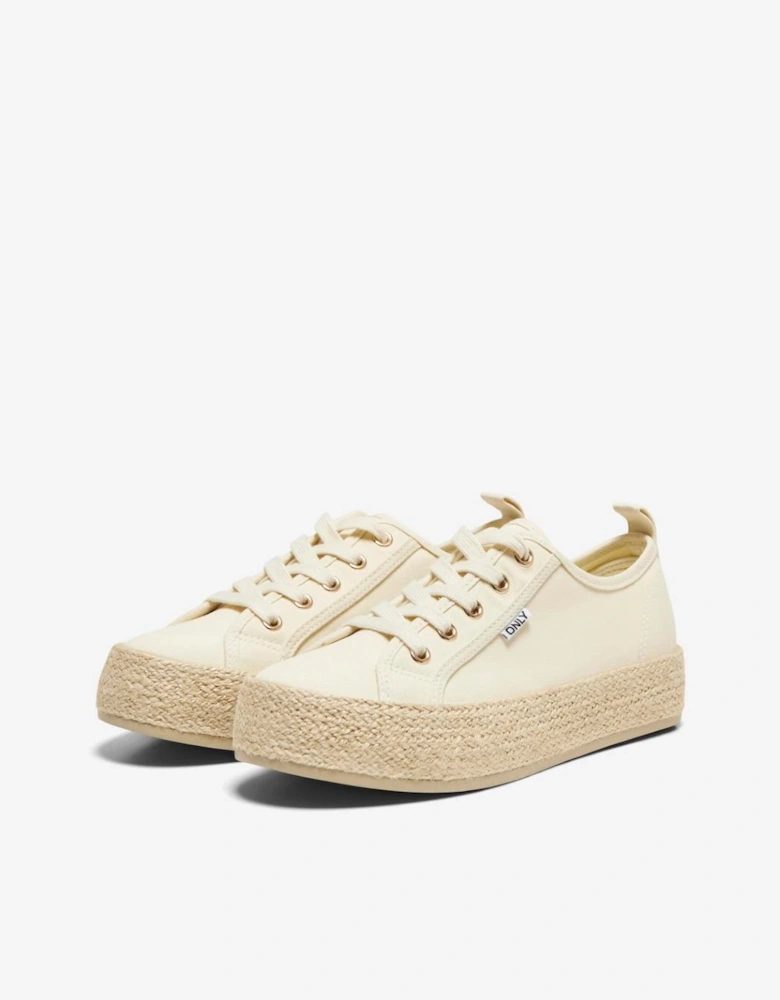 Women's Lida 1 Lace Up Espadrille Sneaker Creme