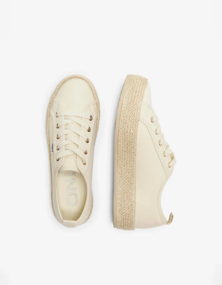 Women's Lida 1 Lace Up Espadrille Sneaker Creme