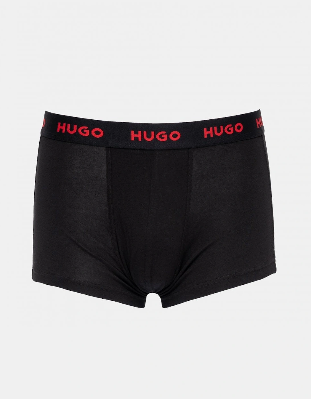 HUGO 3-Pack Mens Trunks with Coloured Waistbands