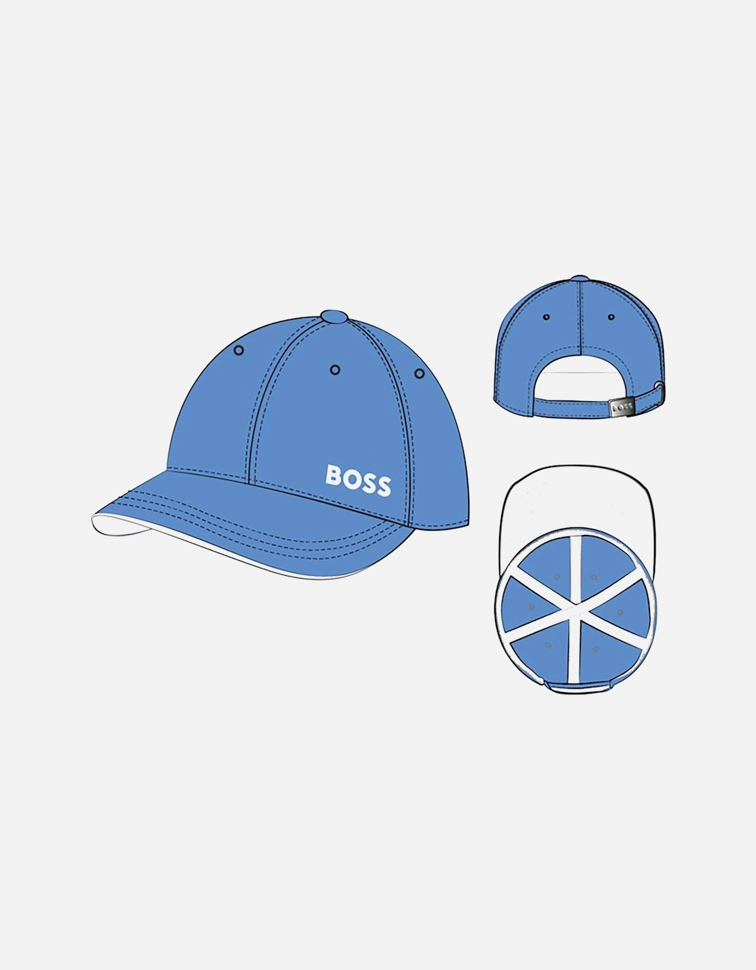 BOSS BOYS MID BLUE BASEBALL CAP J51682