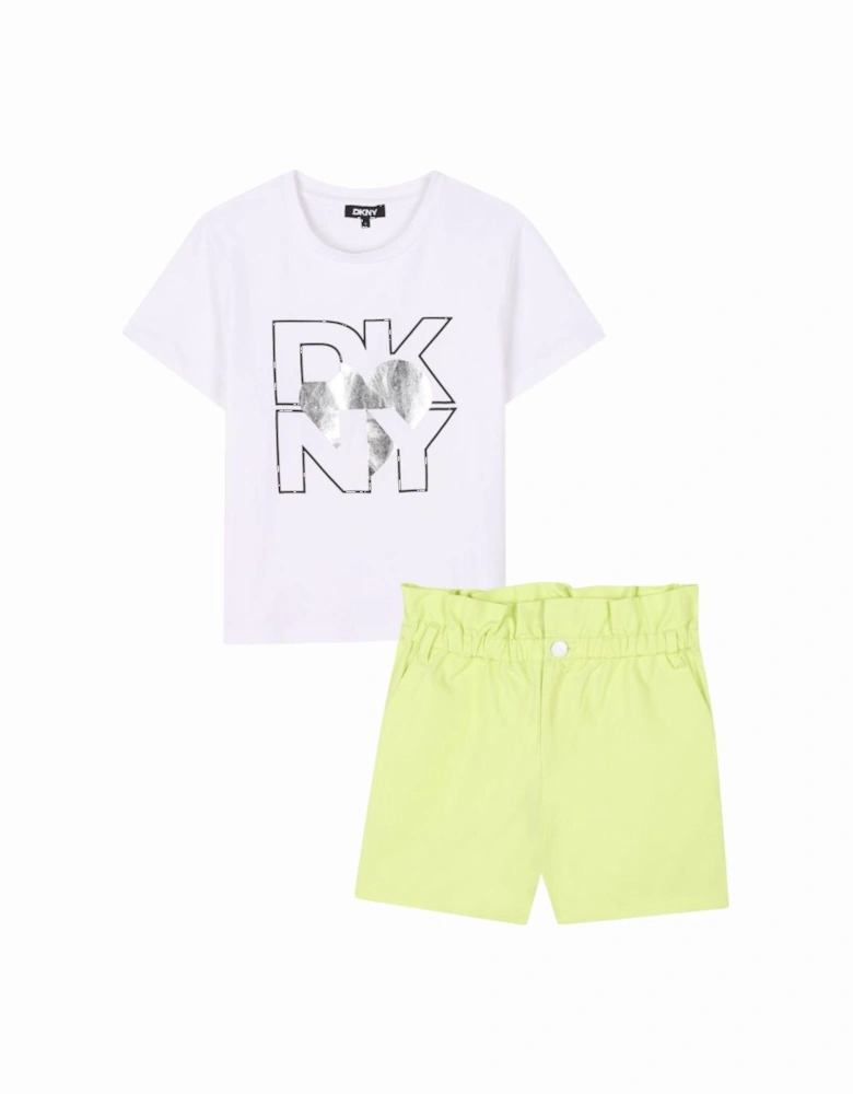 GIRLS LEMON SHORTS SET D62305/D62350