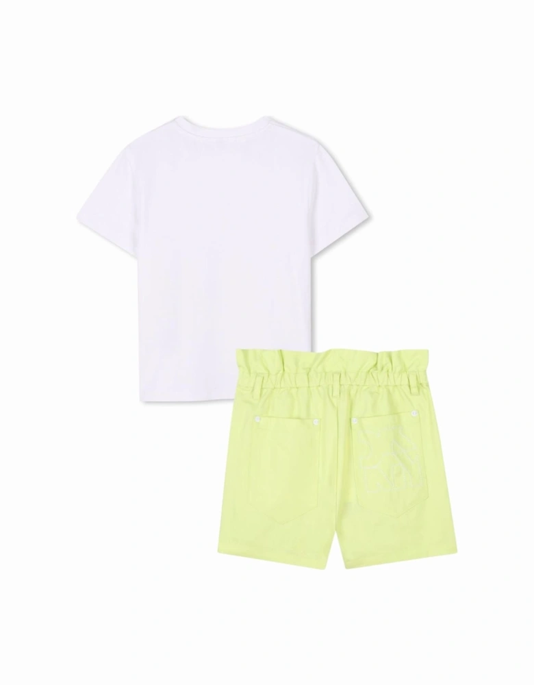 GIRLS LEMON SHORTS SET D62305/D62350