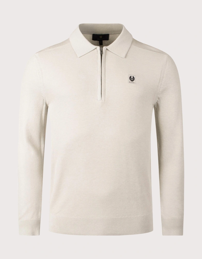 Drift Knitted Long Sleeve Polo Shirt