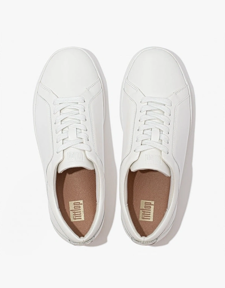 RALLY Womens Leather Trainers Urban White