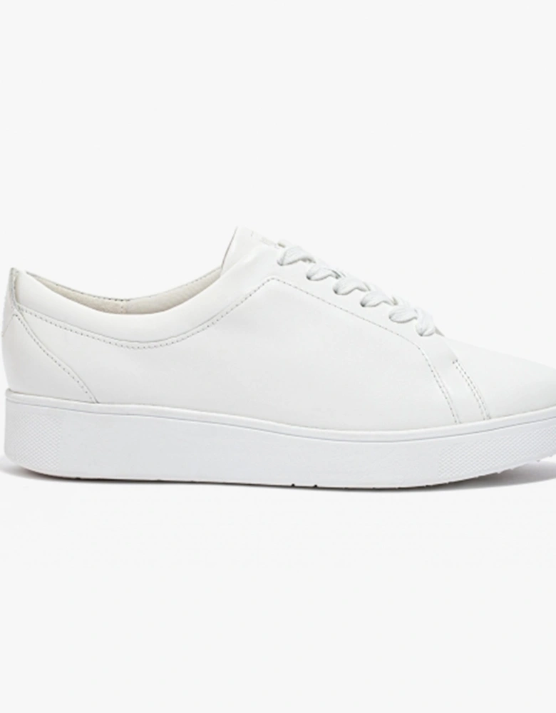 RALLY Womens Leather Trainers Urban White