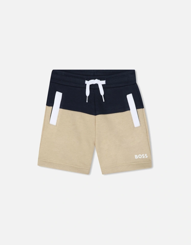 BOSS BABY/TODDLER NAVY JERSEY SHORTS J52085