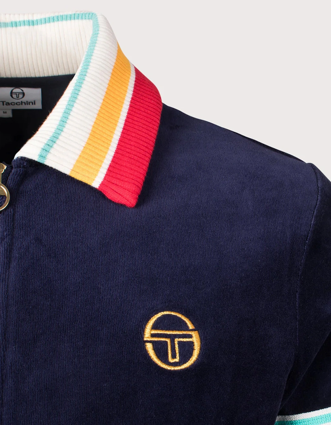 Slice Velour Track Top Jacket Maritime Blue/Gold