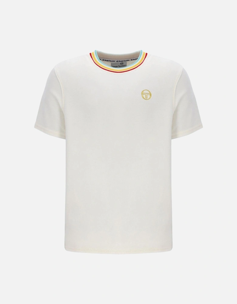 Slice Velour T-Shirt Gardenia/Gold