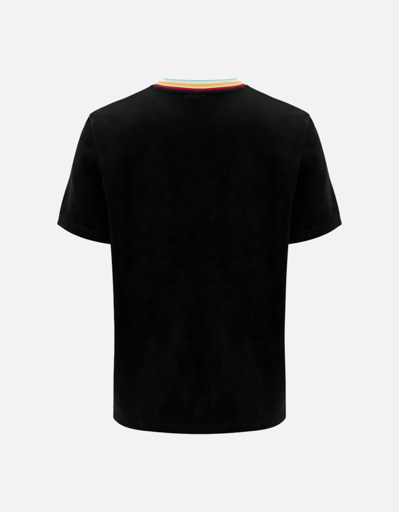 Slice Velour T-Shirt Black