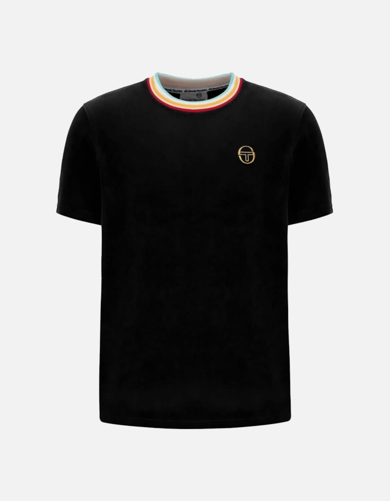 Slice Velour T-Shirt Black