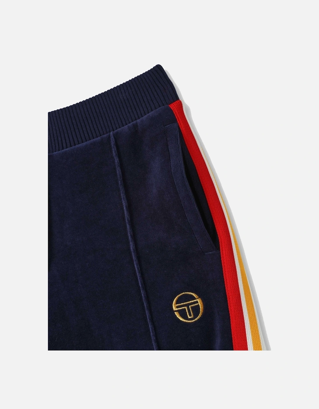 Slice Velour Shorts Maritime Blue/Gold