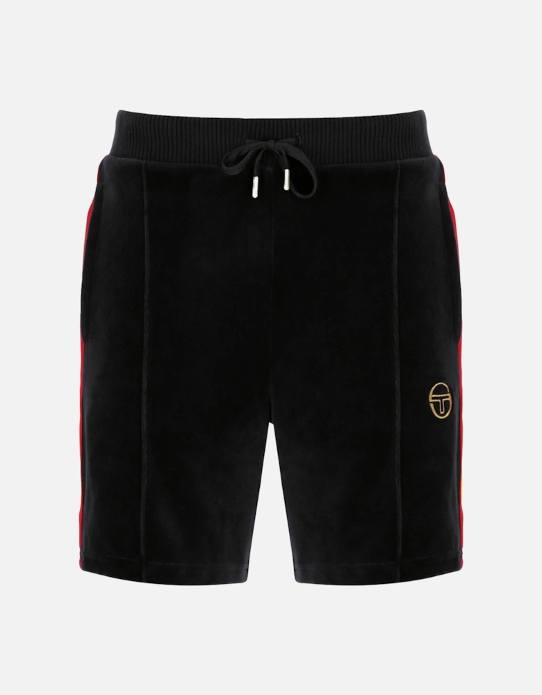 Slice Velour Shorts Black