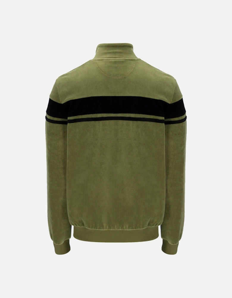 Damarindo Velour Track Top Jacket Sphagnum