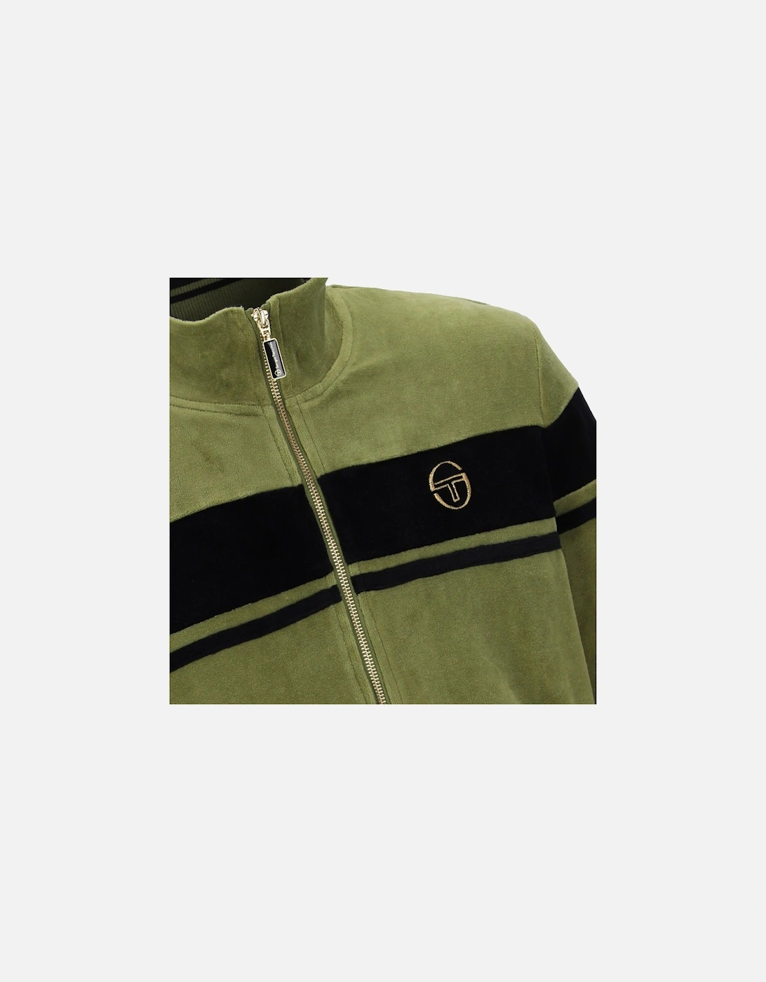 Damarindo Velour Track Top Jacket Sphagnum