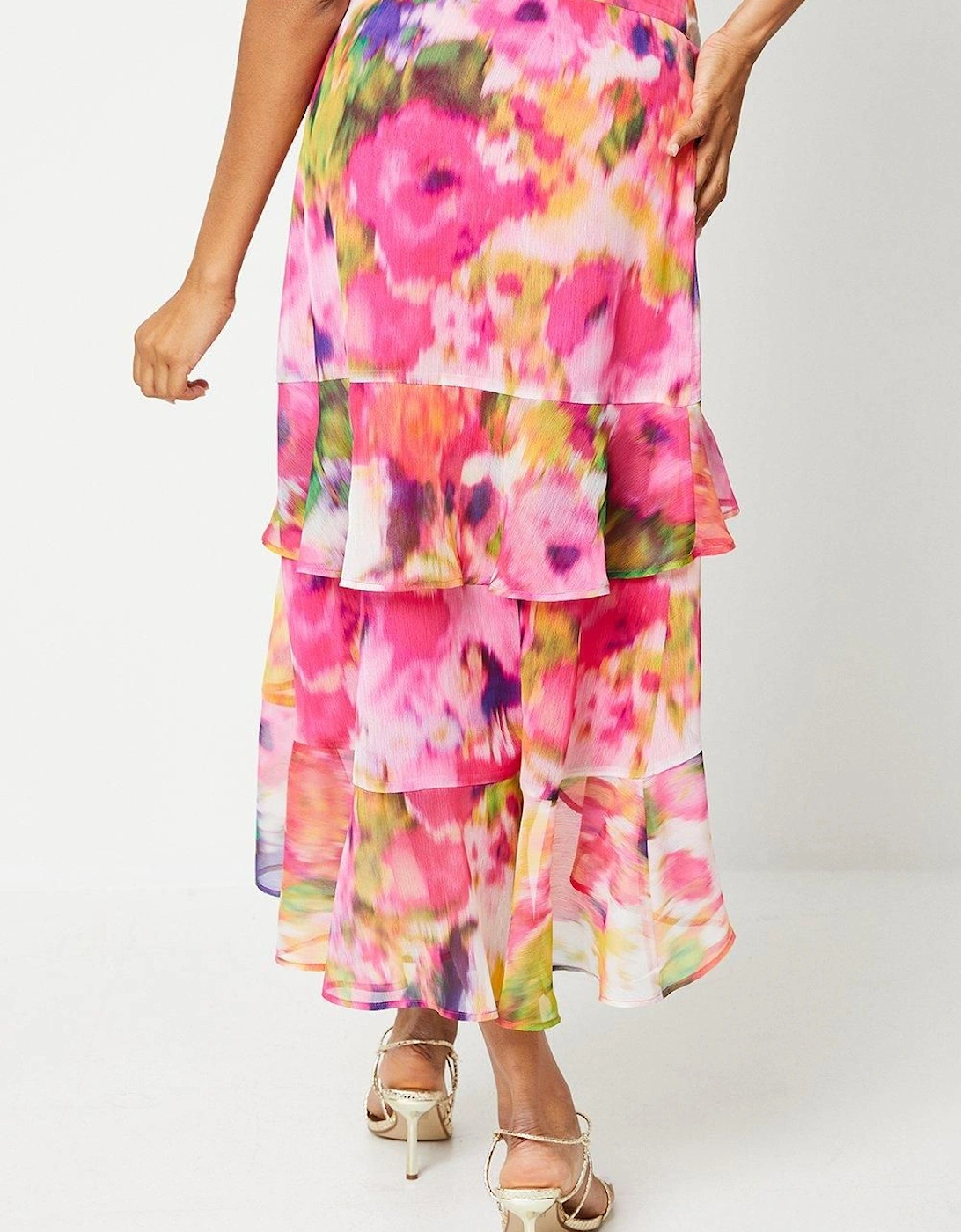 Printed Chiffon Wrap Skirt