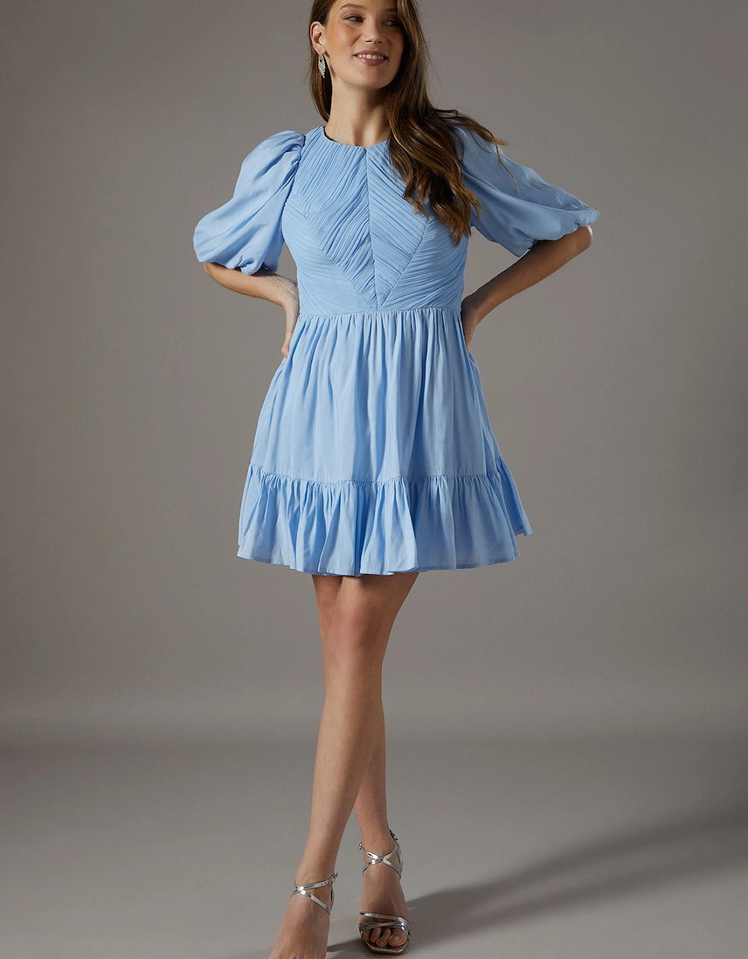 Baby Pleat Organza Mini Dress