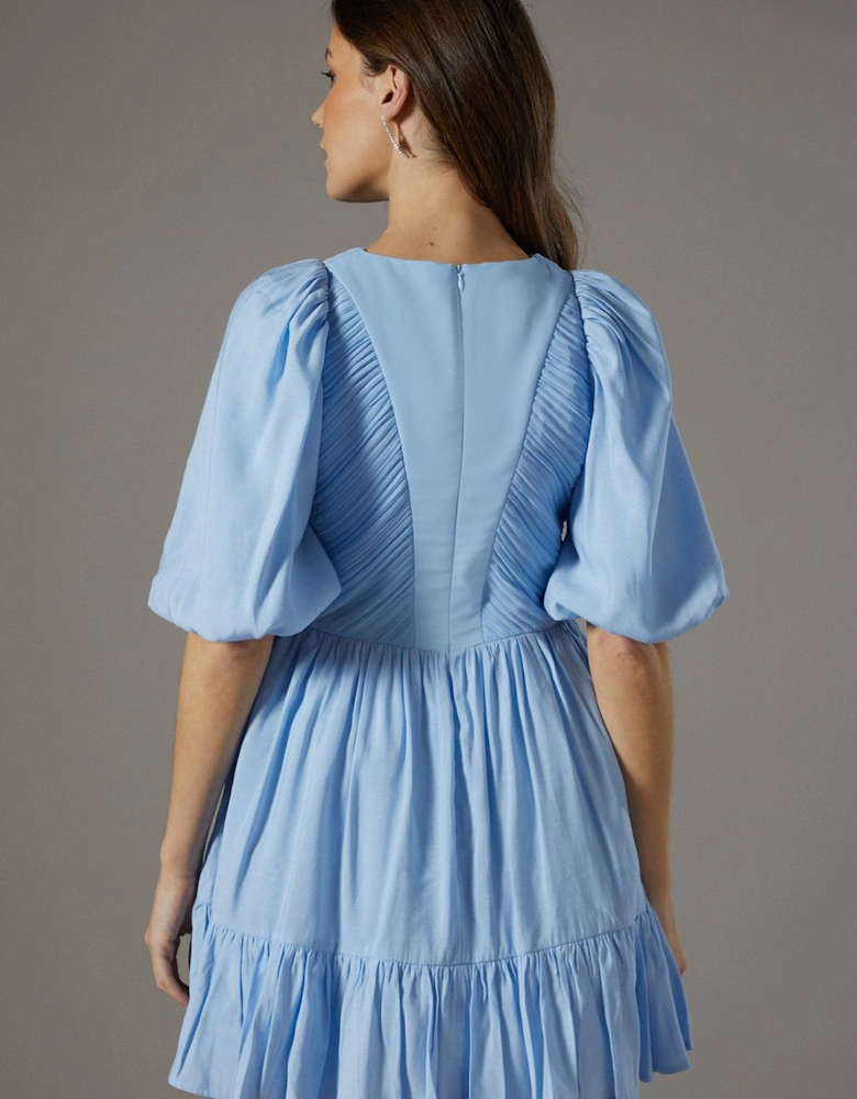 Baby Pleat Organza Mini Dress