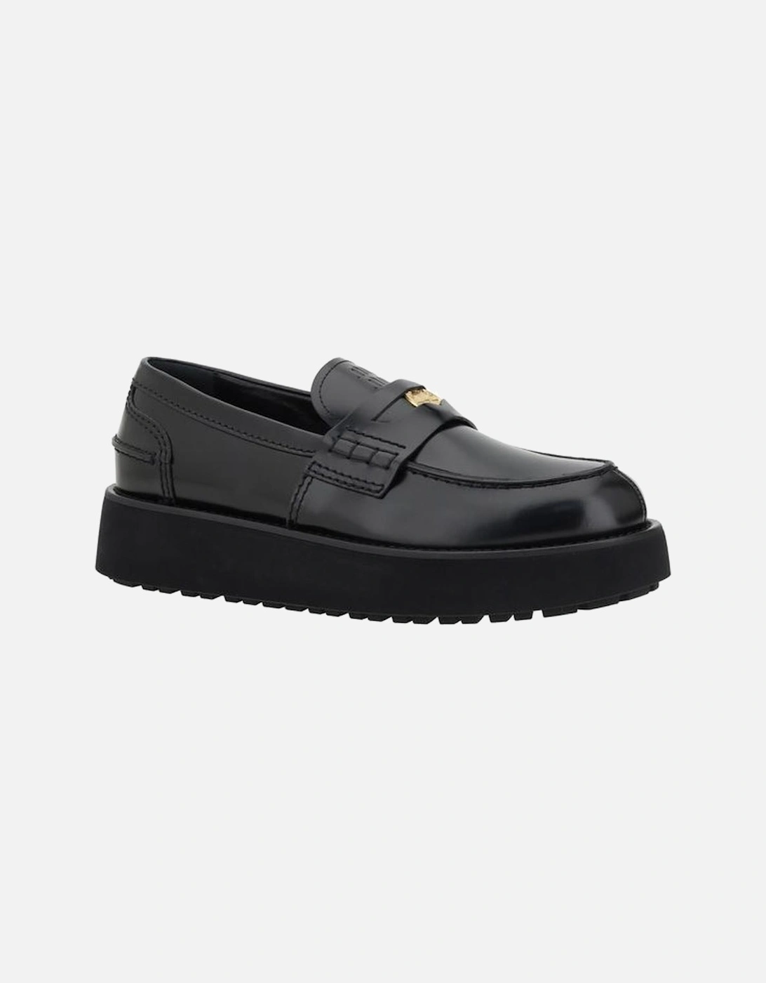 Leather Loafers Women - Black Flats