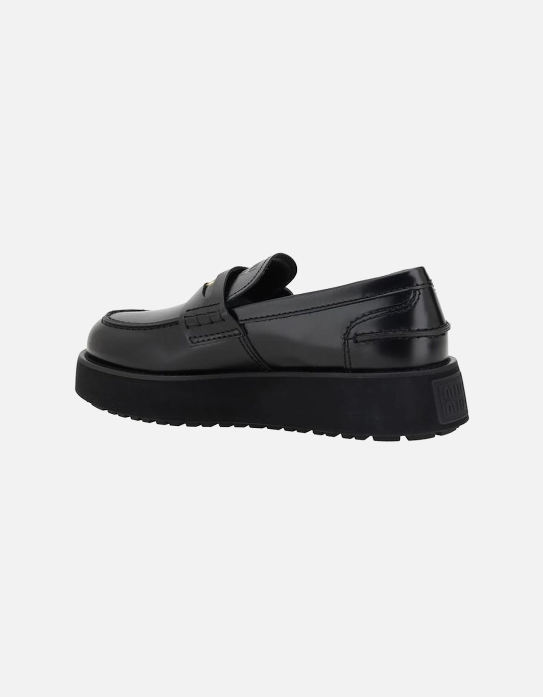 Leather Loafers Women - Black Flats