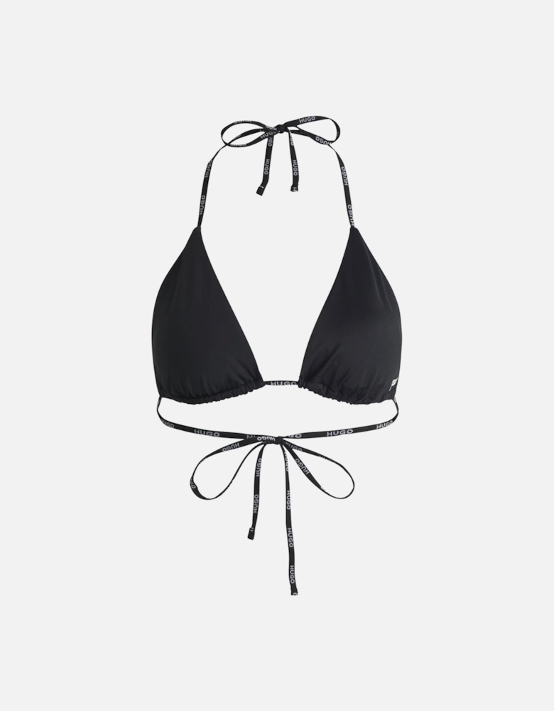 Logo Strap Pure Bikini Top, Black