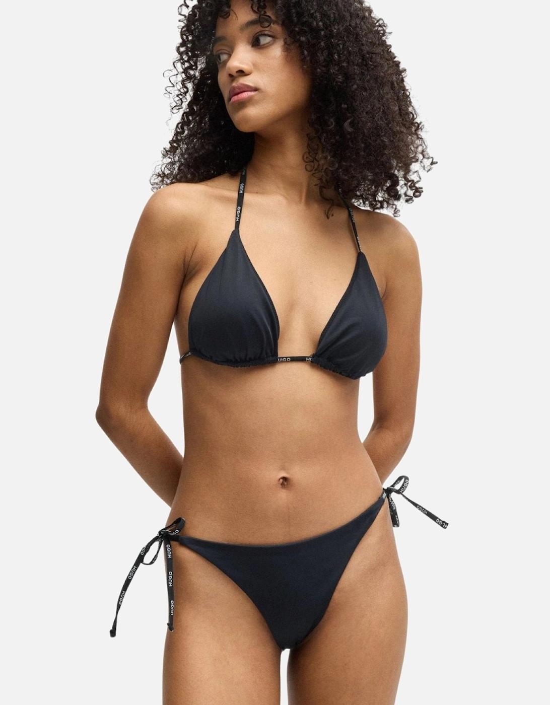 Logo Strap Pure Bikini Top, Black