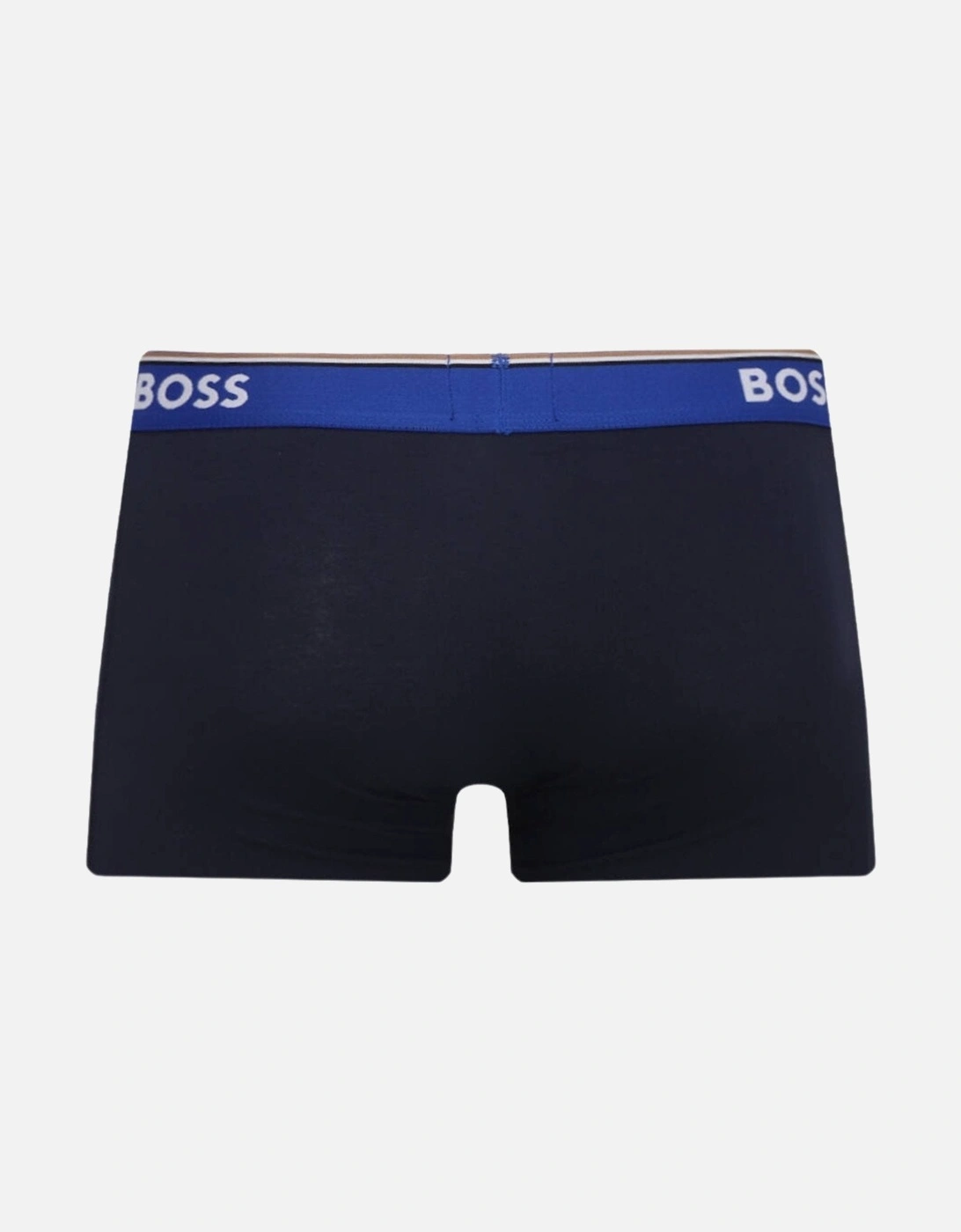 3-Pack Power Logo Geo Print Boxer Trunks, Blue/Navy