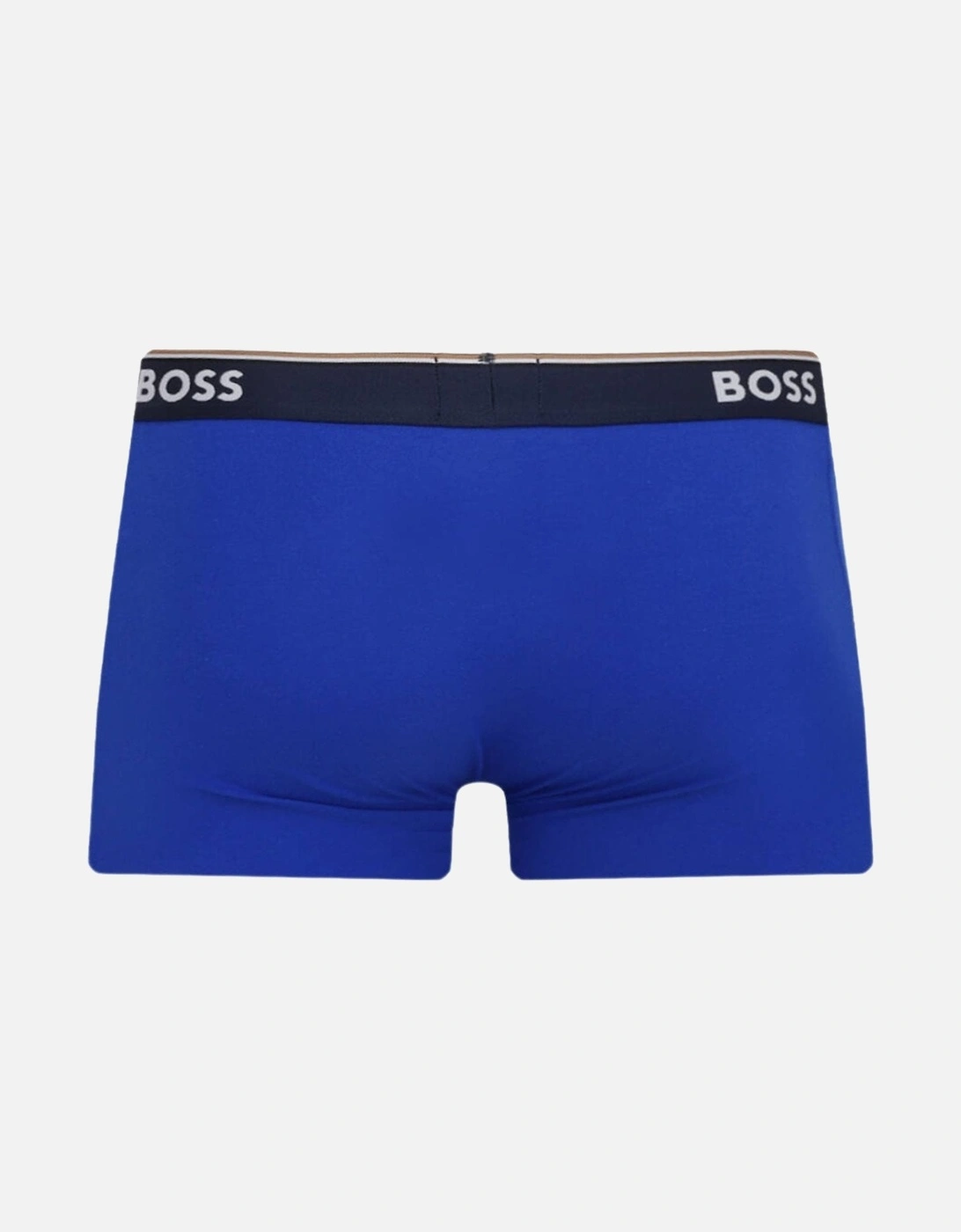 3-Pack Power Logo Geo Print Boxer Trunks, Blue/Navy