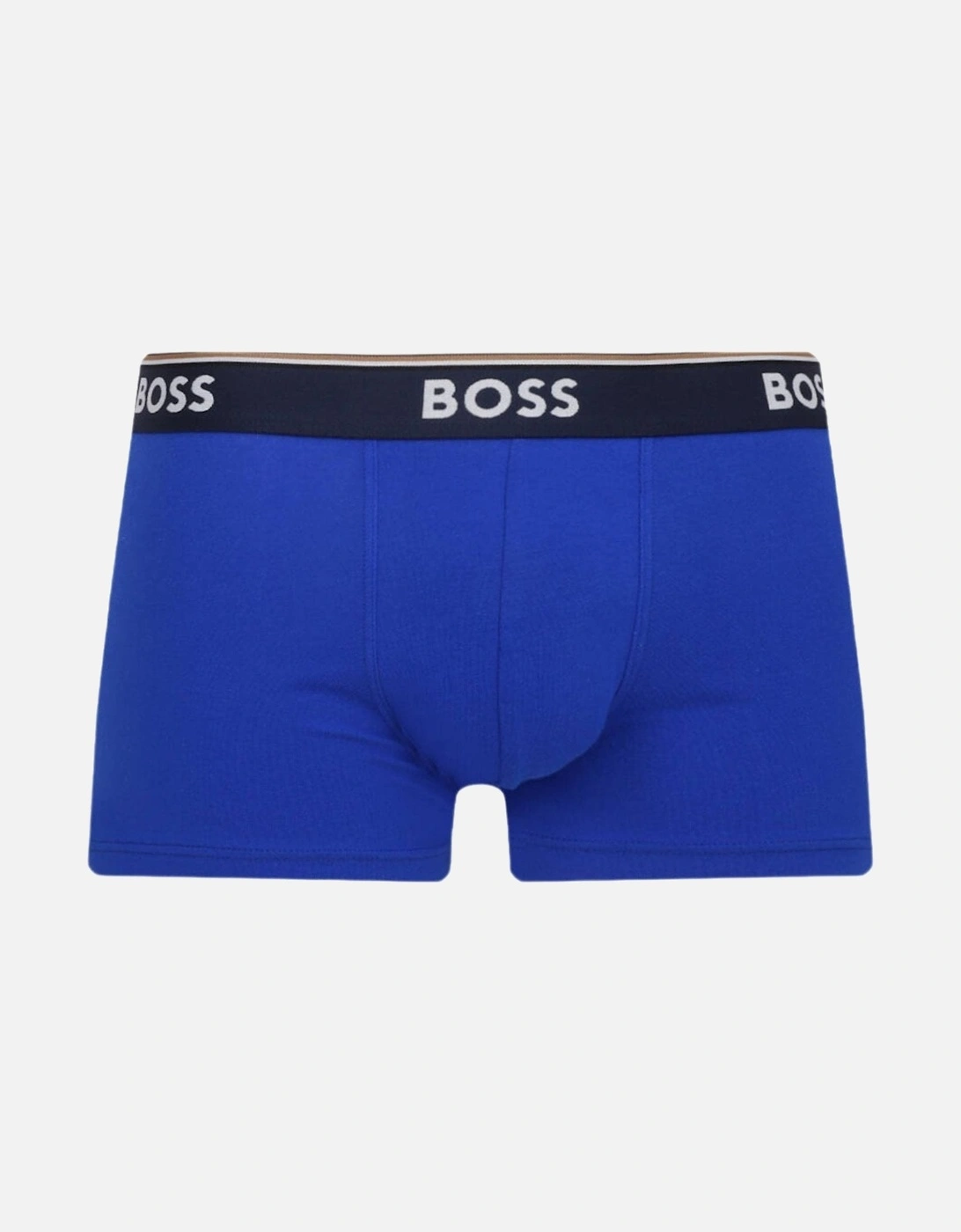 3-Pack Power Logo Geo Print Boxer Trunks, Blue/Navy